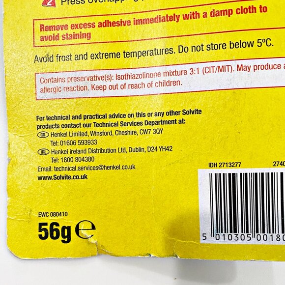 Solvite Wallpaper Repair Adhesive Easy Spread Extra Strong Tube New Old Stock - Picture 6 of 7